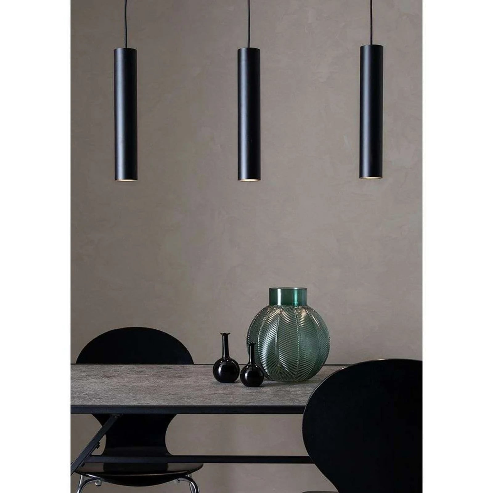 Markslöjd Ruben 3 Hanglamp Black - Cilinder vorm - Metaal - Voor de keuken
