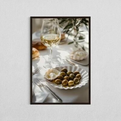 Uplift Essentials Mediterranean Minimalist Olive Tree & Pottery Canvas Art style 6 16 X 24 In