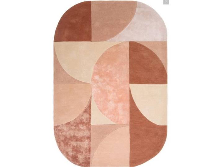 NOVATREND - Tapis de salon moderne en laine LAVO - Rose - 200x300 cm
