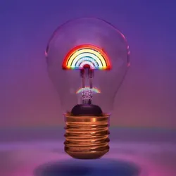 LED-Deko-Glühbirne Regenbogen MAGS bunt mehrfarbig, 12 cm