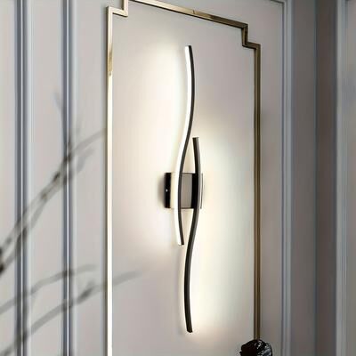 GlowBake Energy Efficient LED Wall Lamp, Modern Aluminum Wall Sconces For Bedroom, Living Room, And Bedside Lighting gold 60cm cool White