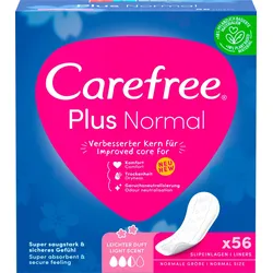 Carefree Slipeinlagen Plus Normal mit leichtem Duft für Slip, 56 St.
