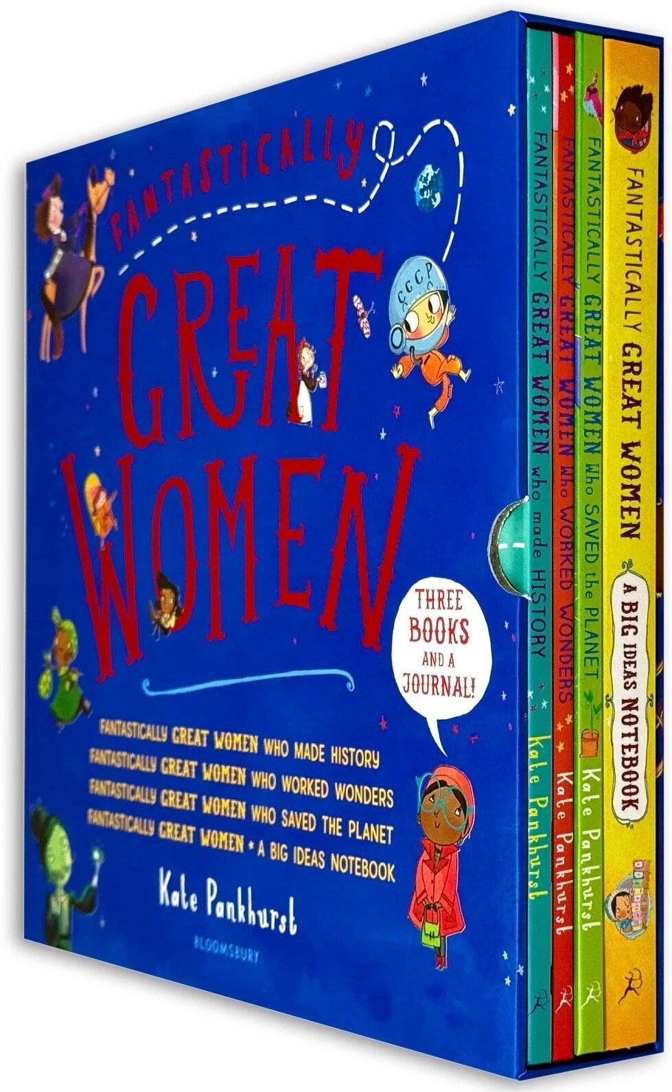Bloomsbury Fantastically Great Women 4 Books Collection Set by Kate Pankhurst - Hardback - Ages 7-9 - Inspiring True Stories & Activity Notebook Gift Set