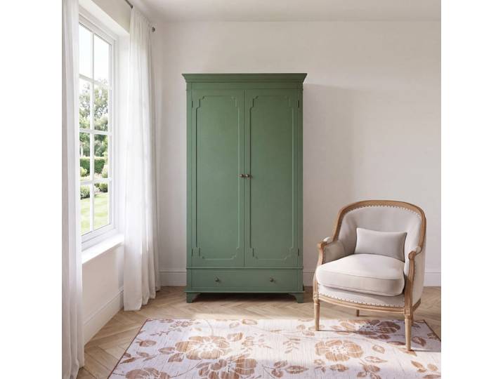 Armoire 2 portes 1 tiroir vert kaki, L104 cm