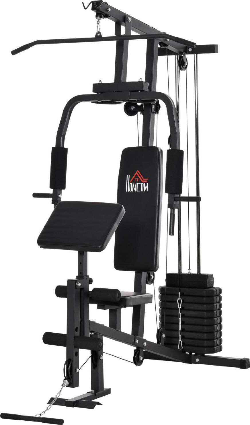 dechome 132 Stazione Fitness Per Allenamento A Casa E Professionale Palestra Multifunzione In Acciaio 148x108x207cm Nero