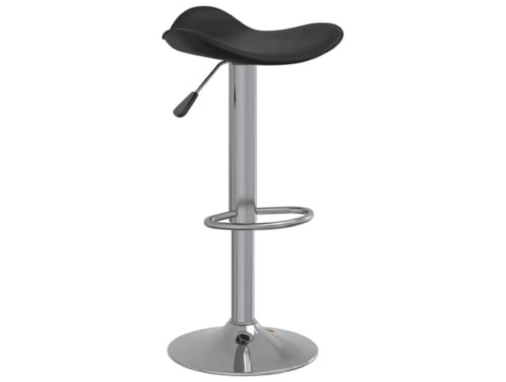 Barhocker, Schwarz, Kunstleder, verchromter Stahl, verstellbar, drehbar Waschbares Kunstleder, robuste verchromte Stahlbasis, Gashebel, 360° drehbar, maximale Belastung 110 kg