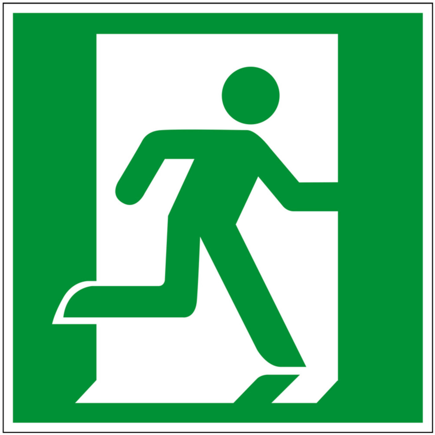 Eichner Fluchtwegsschild Fluchtweg - Notausgang 20 x 20 cm Alu (9225-14065-020)