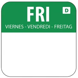 Vogue Selbstauflösende Lebensmittelrotationsetiketten Freitag