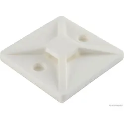 HERTH&BUSS Befestigungssockel, Kabelbinder, mit Klebefolie, 28 x 28 mm, 10 Stück - 50265714066