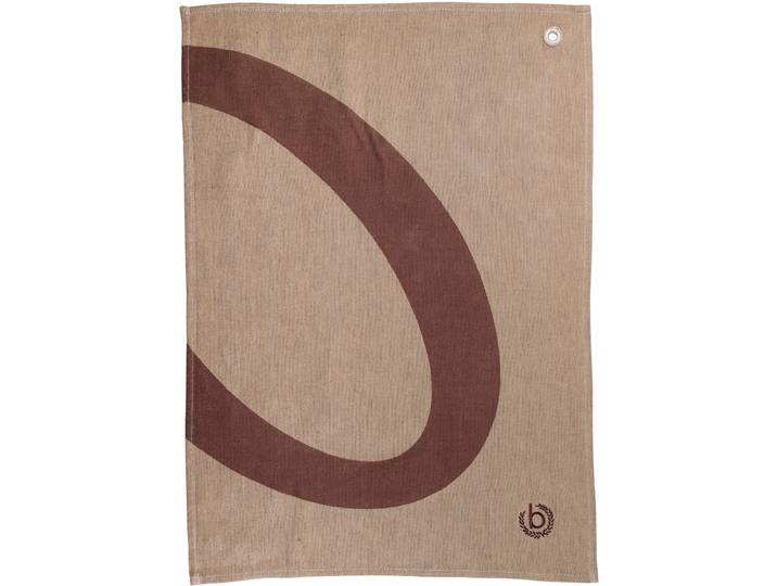 Geschirrtuch BUGATTI Ellipse - Jacquard , braun (braun, natur), B:50cm L:70cm, 100% Baumwolle, Geschirrtücher, Geschirrtuch
