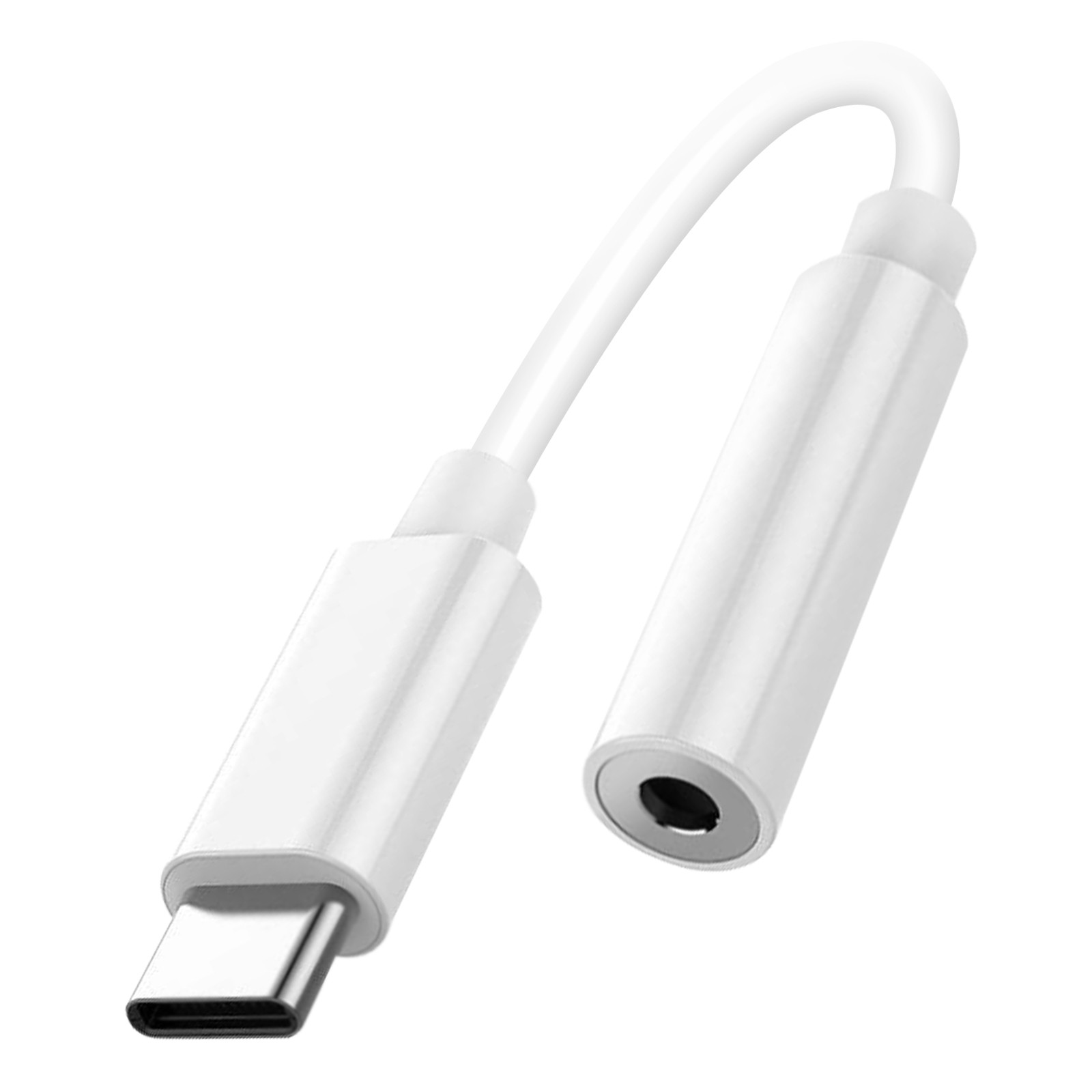 Avizar Audio-adapter USB-C naar 3.5mm jack voor telefoongesprekken en muziek, wit