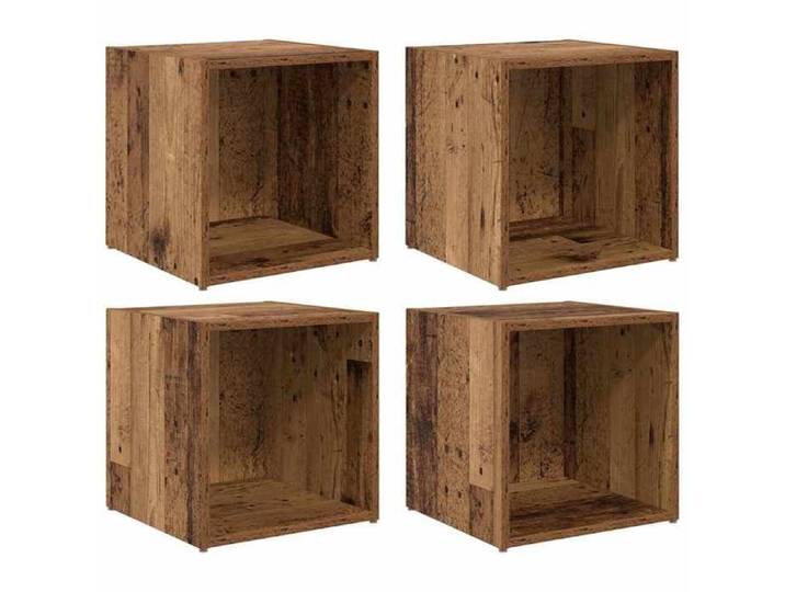 Ensemble meuble TV - - 4 pièces - Bois ancien - 30x30x30cm - bois d'ingénierie - Console TV - Entretien Facile 21464983985
