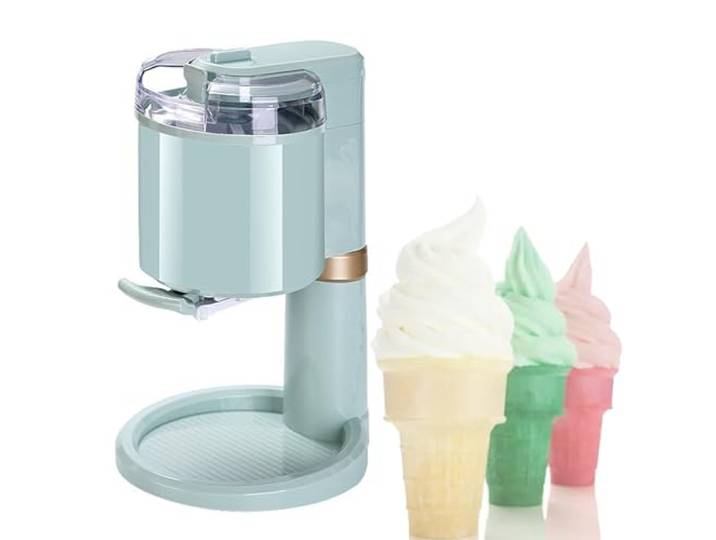 PweKzxt Softeismaschine, mit großem Fassungsvermögen für zu Hause, automatische Eismaschine für zu Hause, Joghurt-Eismaschine, geeignet zur Herstellung von Eiscreme Green