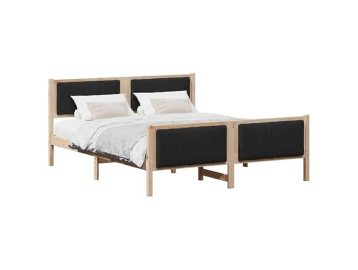 KTHLBRH Bettgestell aus Massivholz, 160 x 200 cm Rechteckiges Design, Kopfteil inklusive, Plattform ohne Netz, für ein modernes Zimmer