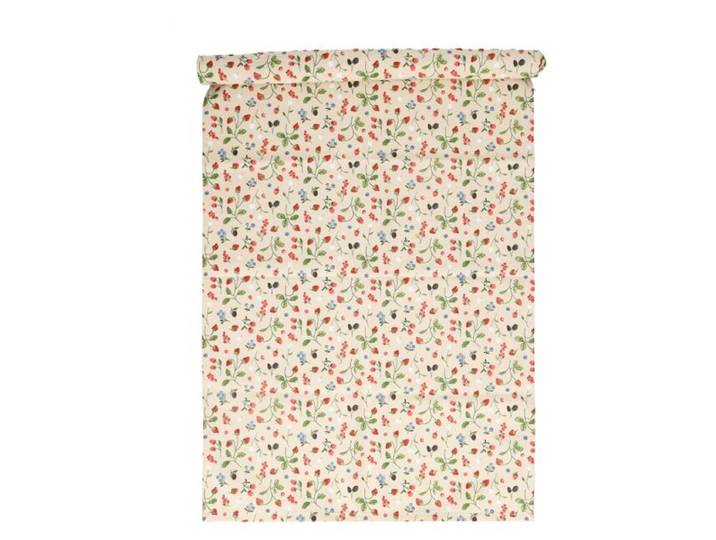Tafelloper, GOTS bio-katoen, rood fruit, 50 x 145 cm