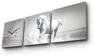 Value Selection Elegant 3 Piece Canvas Wall Clock Set For Modern Home Decor 35.4 X 11 In Elegant 3 Piece Canvas Wall Clock Set For Modern Home Decor 35.4 X 11 In