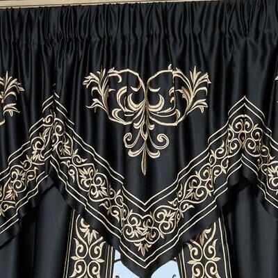 Touch of Class Kensington Ascot Valance Black 32 x 22, 32 x 22, Black