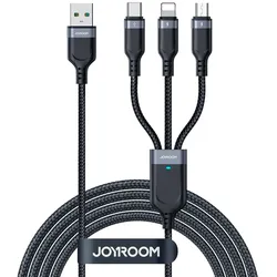 JOYROOM Mehrfach Ladekabel 3 in 1 – USB A auf Lightning USB C Micro USB Kabel Universal Ladekabel 3.5A 1,2m