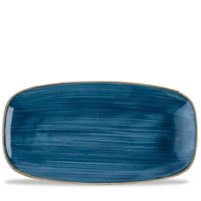 Churchill1795 Churchill Stonecast Platte rechteckig 35,5 x 18,9 cm, Java Blue