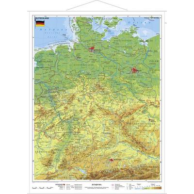 Deutschland physisch im Miniformat, Karte von Heinrich Stiefel, Stiefel Eurocart, 978-3-929627-19-0