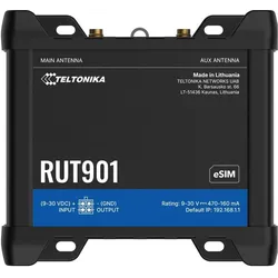 Teltonika NETWORKS RUT901 DUAL SIM 4G/LTE/3G WiFi router eSIM version, Router, Mehrfarbig, Schwarz