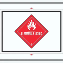 HB-Druck Aufkleber Entzündbare flüssige Symbol Stoffe Flammable Liquid A3 (297x420mm)