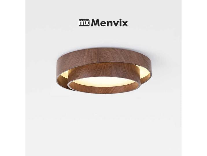 Menvix-Plafonnier LED en Bois au Design Nordique, Luminaire Décoratif d'Nik, Idéal pour un Salon, une Salle à Manger, un délégations ou une Chambre à Coucher