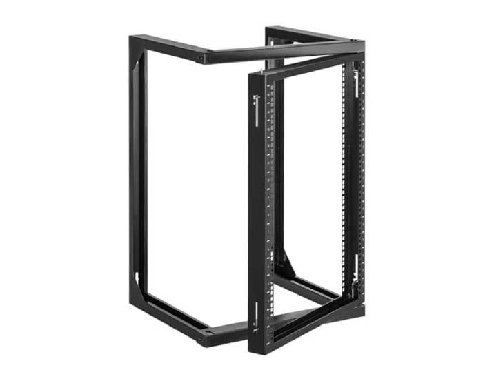 VEVOR Rack de Serveur Mural 15U\, Support de Réseau à Cadre Ouvert\, Profondeur 455 mm\, Capacité de Charge 68 kg\, avec Ouverture 180°\, pour Serveur Standard 482 mm\, Équipements Audiovisuels et Réseau