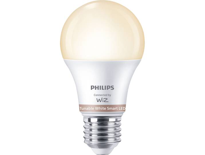 Leuchtmittel WiZ Kunststoff E27 T 6 cm 4.7 W - Farbe: weiss - LED - Lichtfarbe: Extra warmweiss - Helles Neutralweiss - LED Leuchtmittel