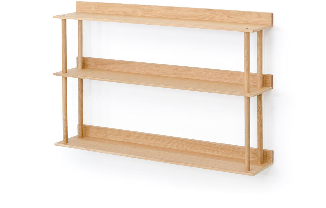 Brayden Studio Bostic 100 cm W Solid Wood Shelving Unit Oak