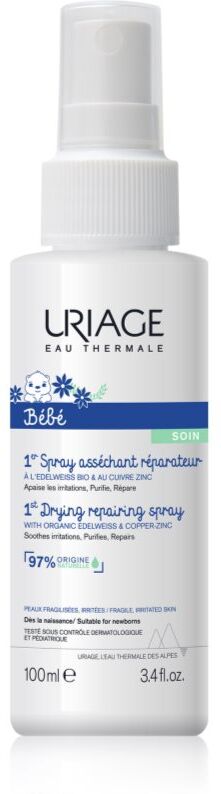 Uriage Bébé 1st Cu-Zn+ Drying Repairing Spray Spray gegen Reizungen 100 ml