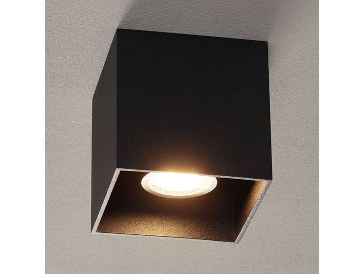 Wever & Ducré Lighting Deckenlampe Box, dimmbar, schwarz, für Wohn- / Esszimmer, Aluminium, Modern, Deckenlampe