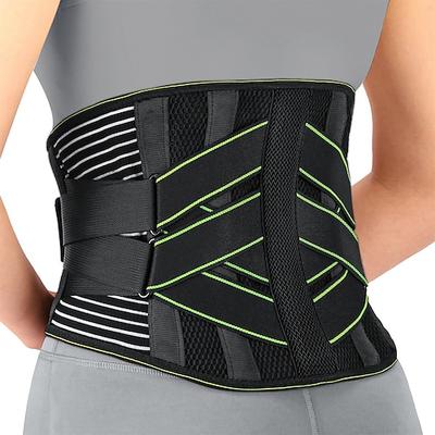 Rückenbandage zur Schmerzlinderung im unteren Rücken für Damen/Herren mit Lendenpolster, Rückenstützgürtel bei schwerem Heben, Bewegungsmangel, atmungsaktive Lendenwirbelstütze bei