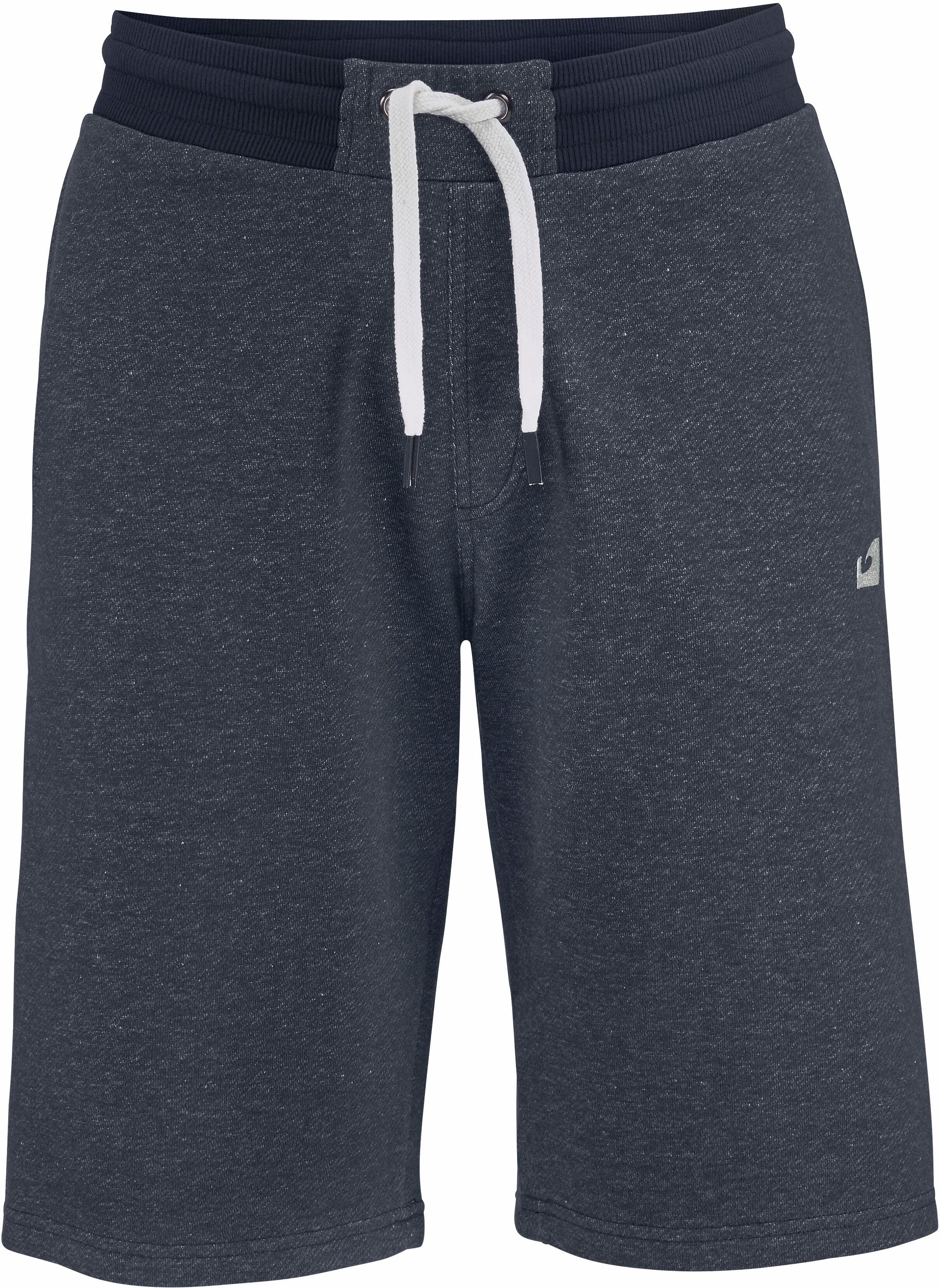 Sweatshorts OCEAN SPORTSWEAR "Athleisure Sweat Shorts - Relax Fit", Herren, Gr. XXL (60/62), N-Gr, blau (jeansblau), Sweatware, Obermaterial: 60% Baumwolle, 40% Polyester, bequem kurz, Hosen Sweatshorts, Elastischer Hosenbund mit Kordelzug jeansblau XXL (