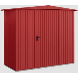 Hörmann Ecostar Metall-Gerätehaus Trend mit Satteldach Typ 1, 259 x 121 cm,purpurrot,2,6 m2