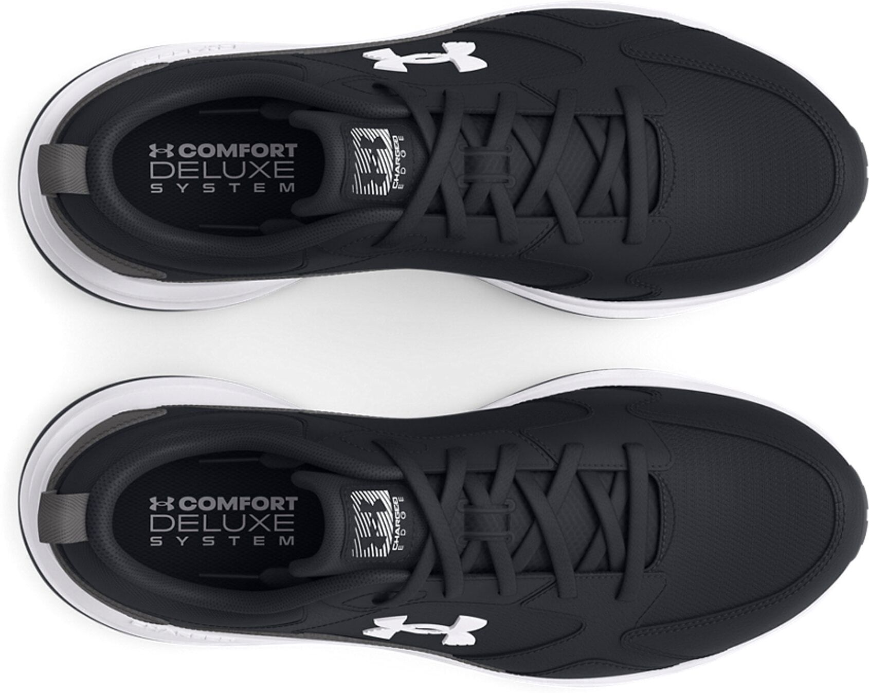 Trainingsschuh UNDER ARMOUR "UA Charged Edge", Herren, Gr. 44, schwarz, Leder, Textil, Schuhe Trainingsschuh, besonders geeignet für Gym und Fitnessstudio schwarz 44