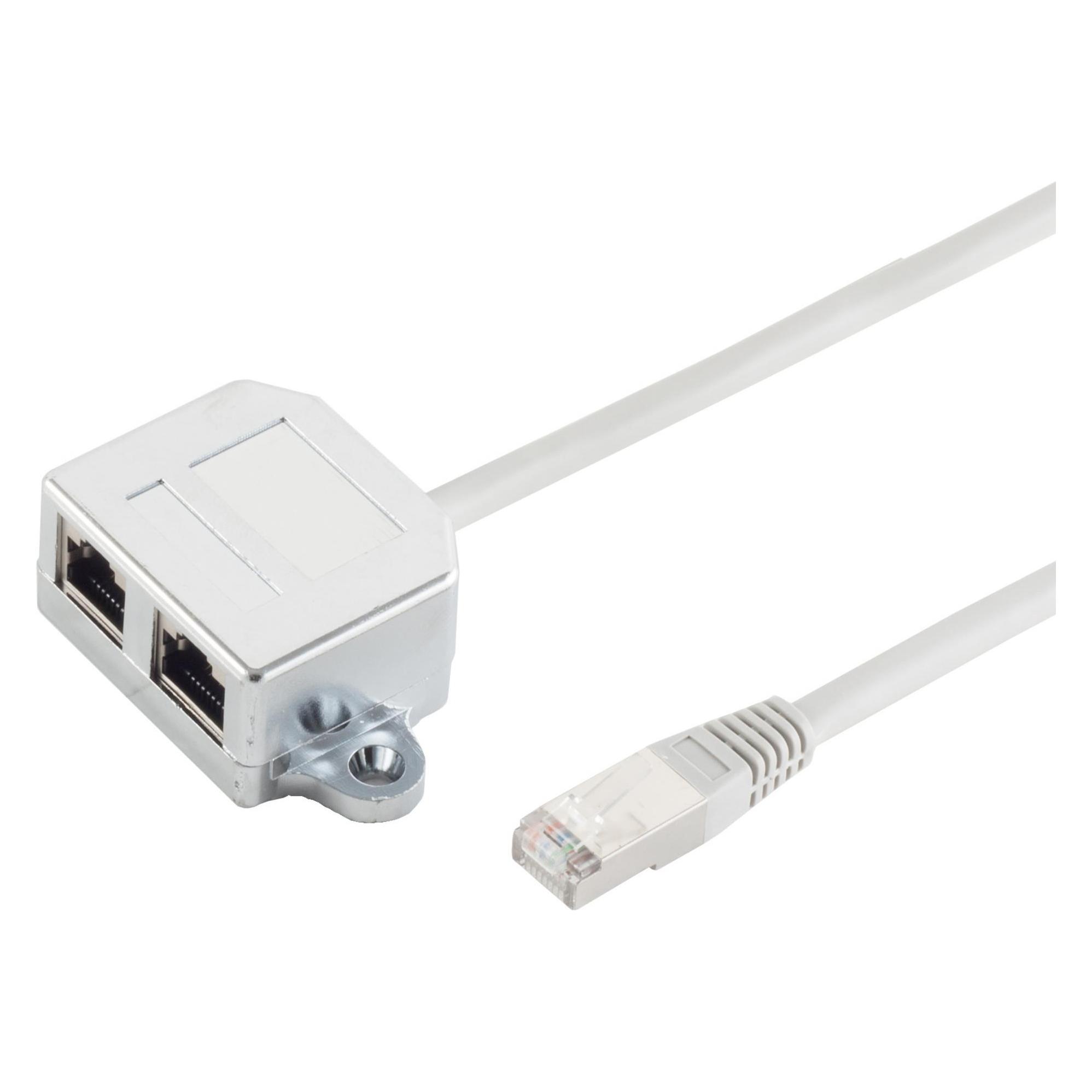 Shiverpeaks S/CONN maximum connectivity Adapter Telefon Patch-cat. 5e Patchkabeladapter, RJ 45 Stecker auf 2 x R (UTP, CAT5e, 0.10 m) (75002)