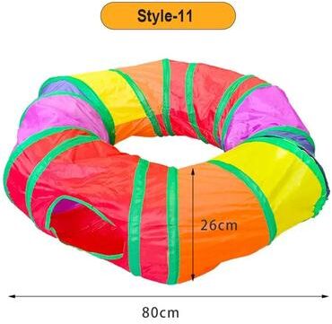 Inspired Finds AdventureTunnel Foldable Cat Tunnel Maze Toy For Interactive Indoor Play donut Tunnel (33.1in)
