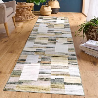Garvee Patchwork Geo Washable Area Rug