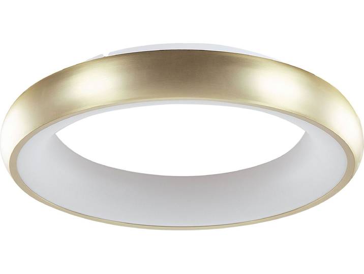 BELIANI Deckenleuchte Gold Ringform Stahl und Kunststoff mit Integriertem LED-Licht Runde Form Moderne Beleuchtung