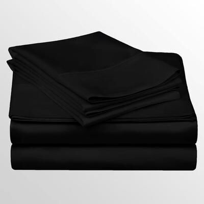 Home City, Inc. Enchantment Sheet Set, Queen, Black
