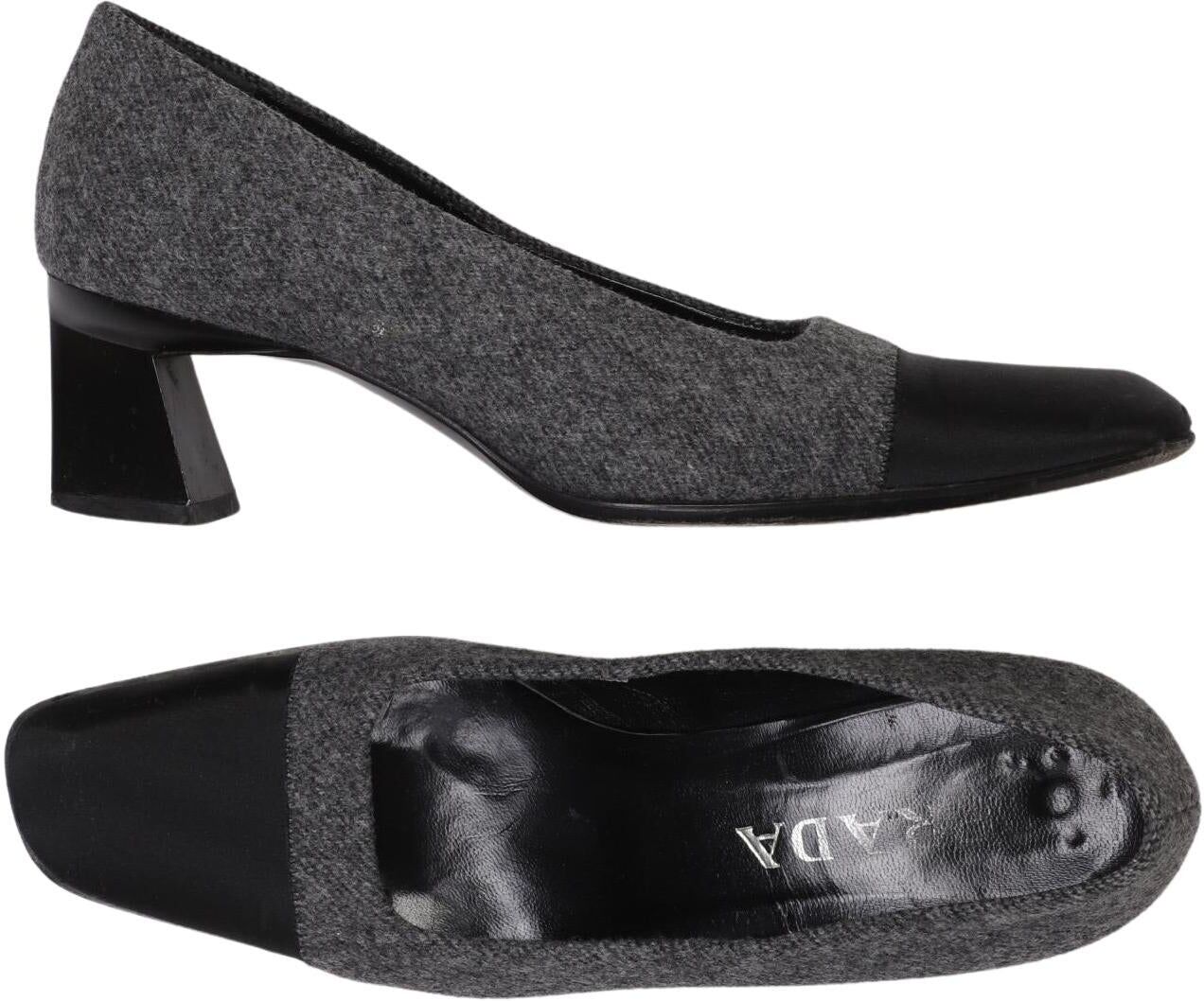 Prada Damen Pumps, Grau, Gr. EU 37.5, kein / Etikett - Second Hand