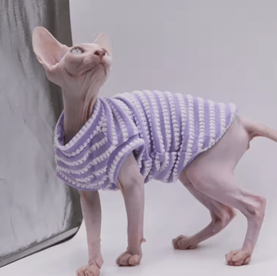 Inspire Curations DUOMASUMI Cooling Cat Vest Ultra Soft Summer Shirt For Hairless & Sensitive Cats purple m