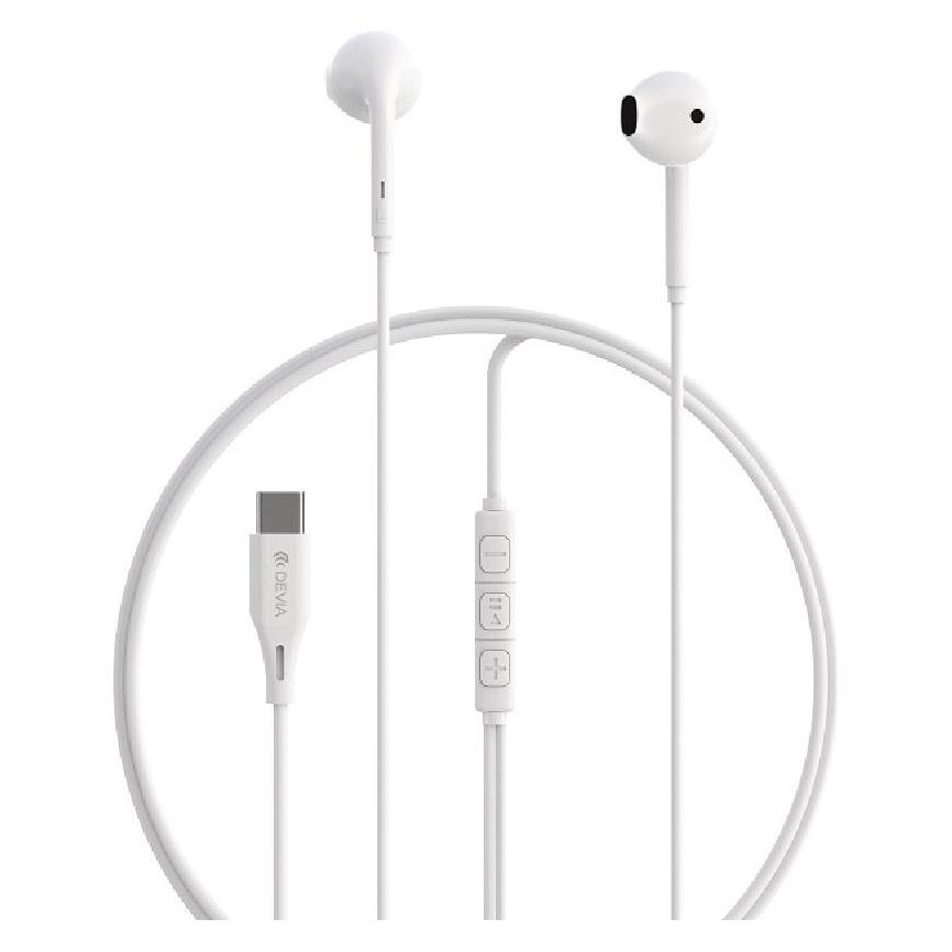 Devia Kabelgebundene Kopfhörer Kintone A3 Digital USB-C weiss (Kabelgebunden) (49232903)