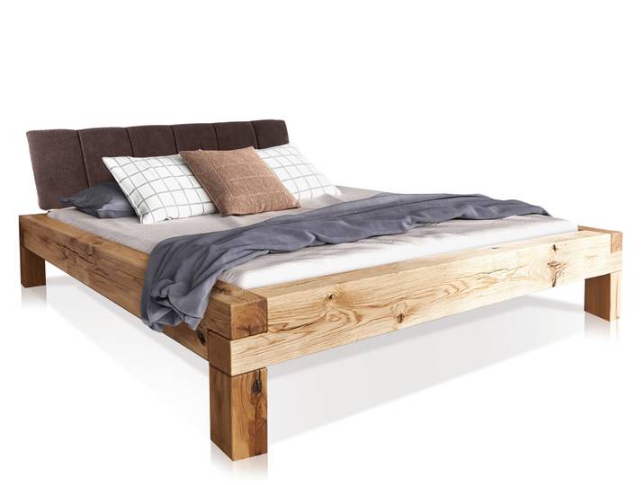 LIAS 4-Fuß-Balkenbett mit Polsterkopfteil, Material