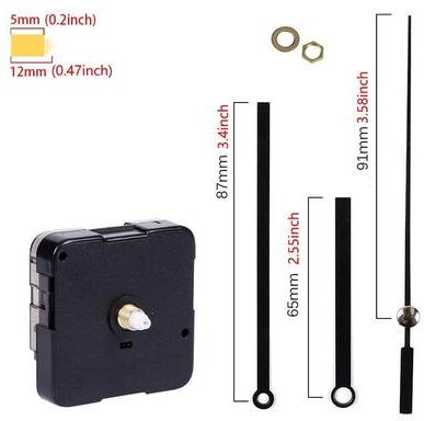 Uplift Picks Long Shaft Silent Quartz Clock Movement With Hands j