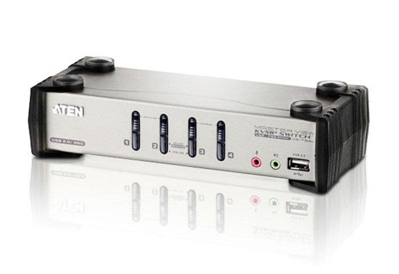 ATEN 4-Port PS/2-USB VGA/Audio KVMP™ Switch mit OSD CS1734B-AT-G