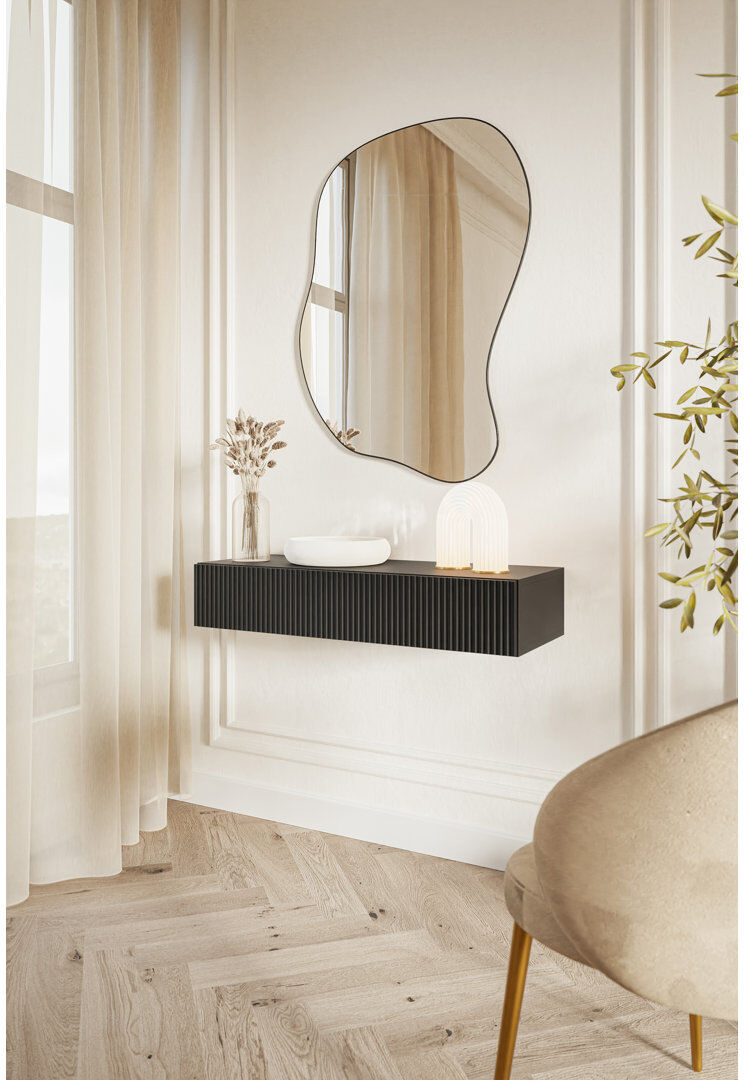 Latitude Run Veldio 90 cm W Console Table Black