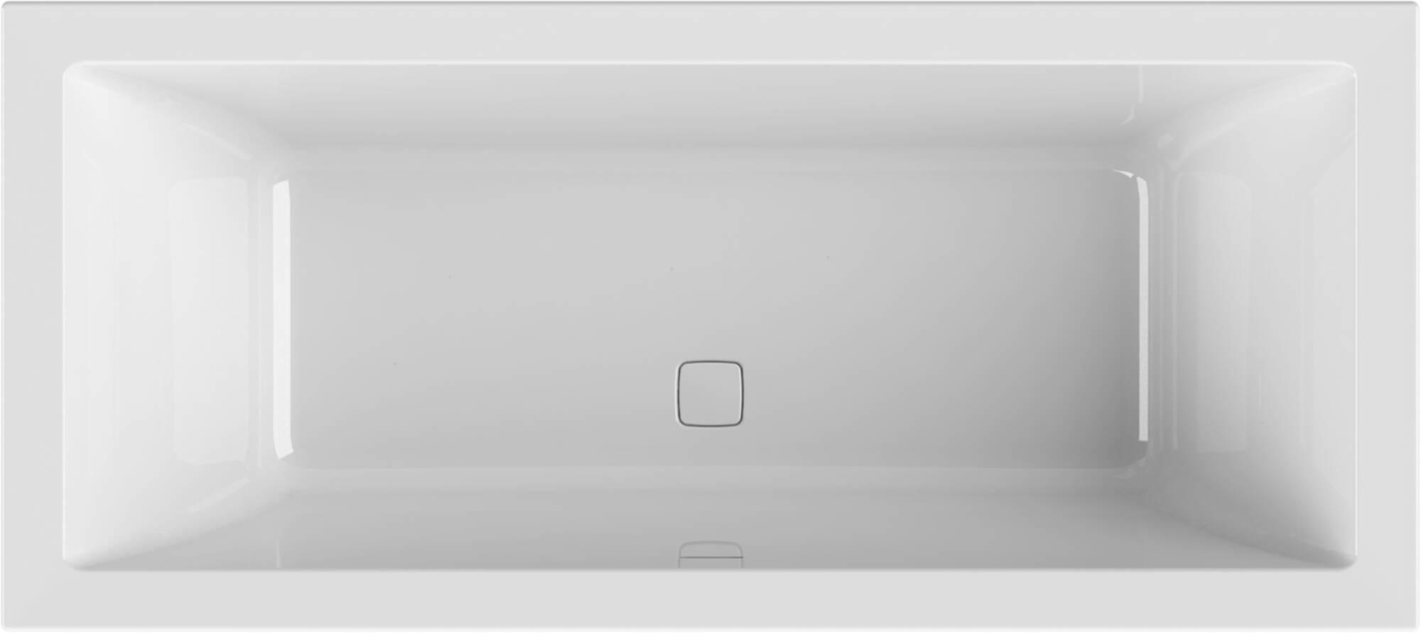 Ben Quadralux Design Badewanne 180x80 cm - inklusive Abfluss Weiß - Eingebaute