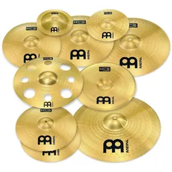 Meinl Cymbals HCS-SCS1 Ultimate Cymbal Set Beckenset 9 teilig (14", Becken, Bell, China, Crash, HiHat, Ride, Splash), Becken